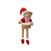 Decoris Polyester Bear with Dangling Legs 50cm - Red